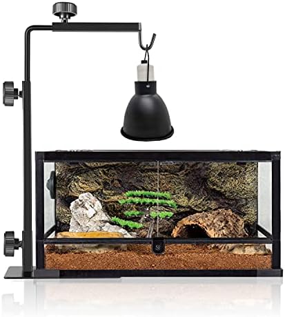 BOURDSERK Sürüngen lamba standı ısı lambası Metal braket ayarlanabilir zemin tutucu Sürüngen cam teraryum ısıtma ışığı, Yılan