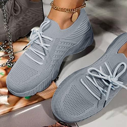 XTBFOOJ Bayan Sneakers Trail Koşu Hafif Örgü Bellek Köpük Dantel Up Tenis Sneaker Ayakkabı Platformu yürüyüş ayakkabısı Üzerinde