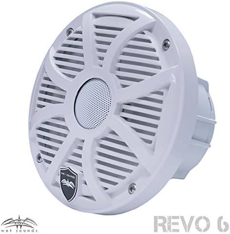 Islak Sesler-İki Çift REVO 6-SWW Beyaz Kapalı SW Izgara 6.5 inç Deniz LED Koaksiyel Hoparlörler