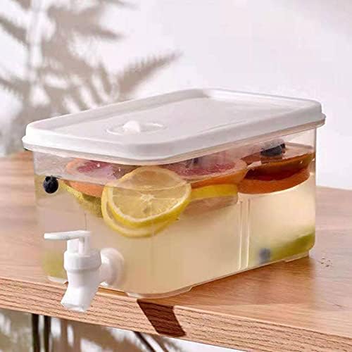Musluklu Soğuk Su Isıtıcısı, Tıkaçlı 3 litre Buzlu İçecek Dispenseri Çay ve Meyve Suları Yapmak için Buzdolabı Şişesi İçme