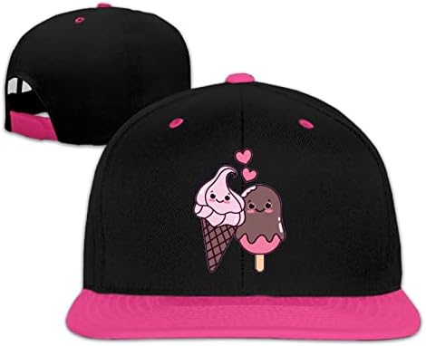 Dondurma Aşk Şapkaları Erkek / Kadın Hiphop Spor Şapkaları, Ayarlanabilir Golf Kamyon Şoförü Beyzbol Şapkası