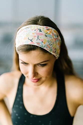 Egzersiz ve Yoga için Maven İplik Kadın Kaymaz Ter Emici Kafa Bandı, 2'li Paket (Batık)