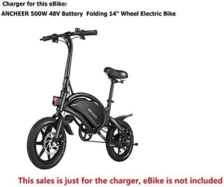3 Amp Akıllı Şarj Cihazı ile Uyumlu ANCHEER 500W 48V Pil Katlanır 14 Tekerlekli Elektrikli Bisiklet