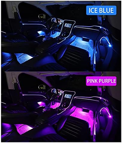 ZHU-CL iç araba ışıkları, araba atmosfer ışıkları, çoklu modları oto iç dekoratif ortam lambası (yayan renk: 6in1 8 M)