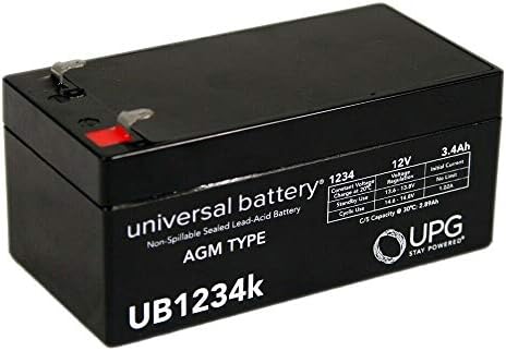 3 Adet UPG UB1234 12 V 3.4 AH Mühürlü Kurşun Asit (SLA) Battery - T1 Terminalleri ZB-12-3.5