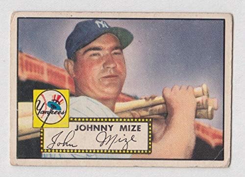 Johnny Mize Yankees 1952 Topps Kartı 129 VG kırışık sağ alt köşe Döşemeli Beyzbol Kartları